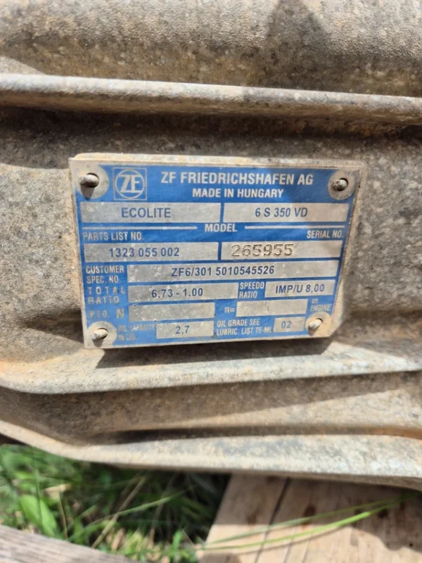 Caja de cambios ZF 6 S 350 VD